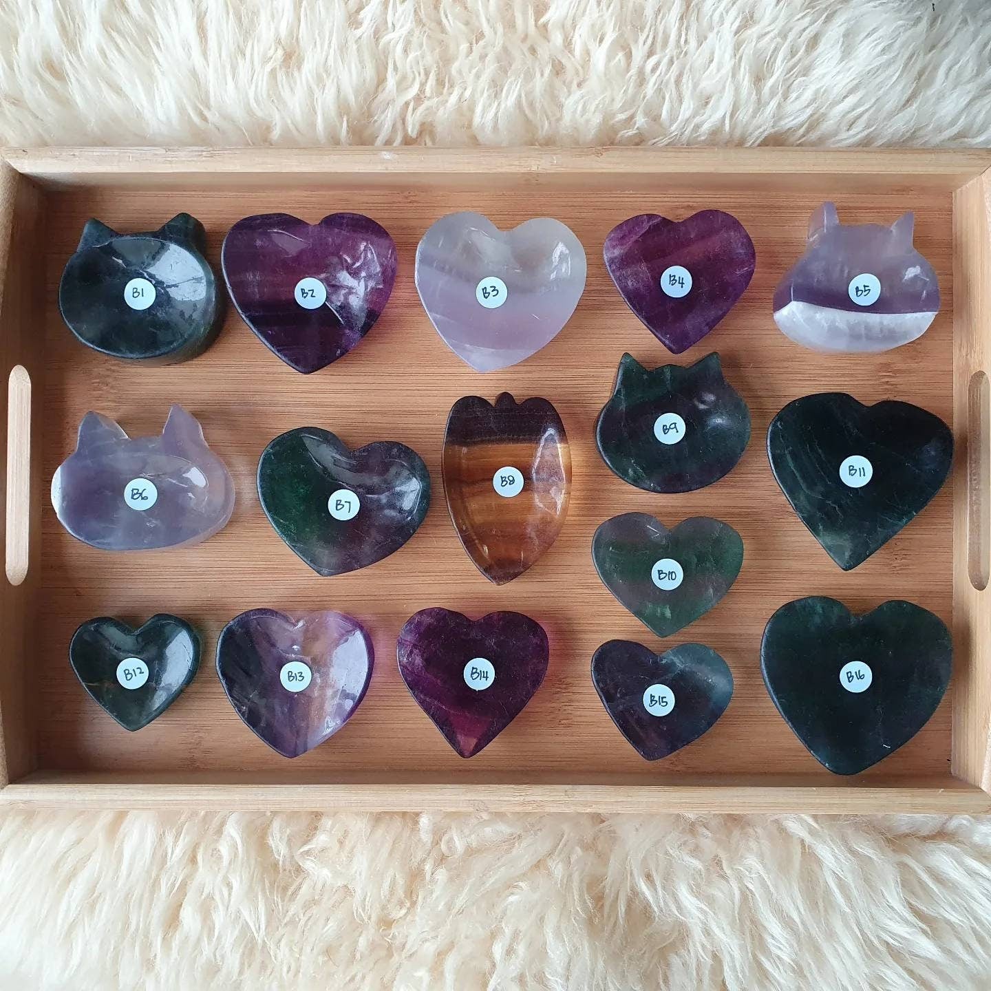 Cute Fluorite Crystal Bowls for decoration (B9)