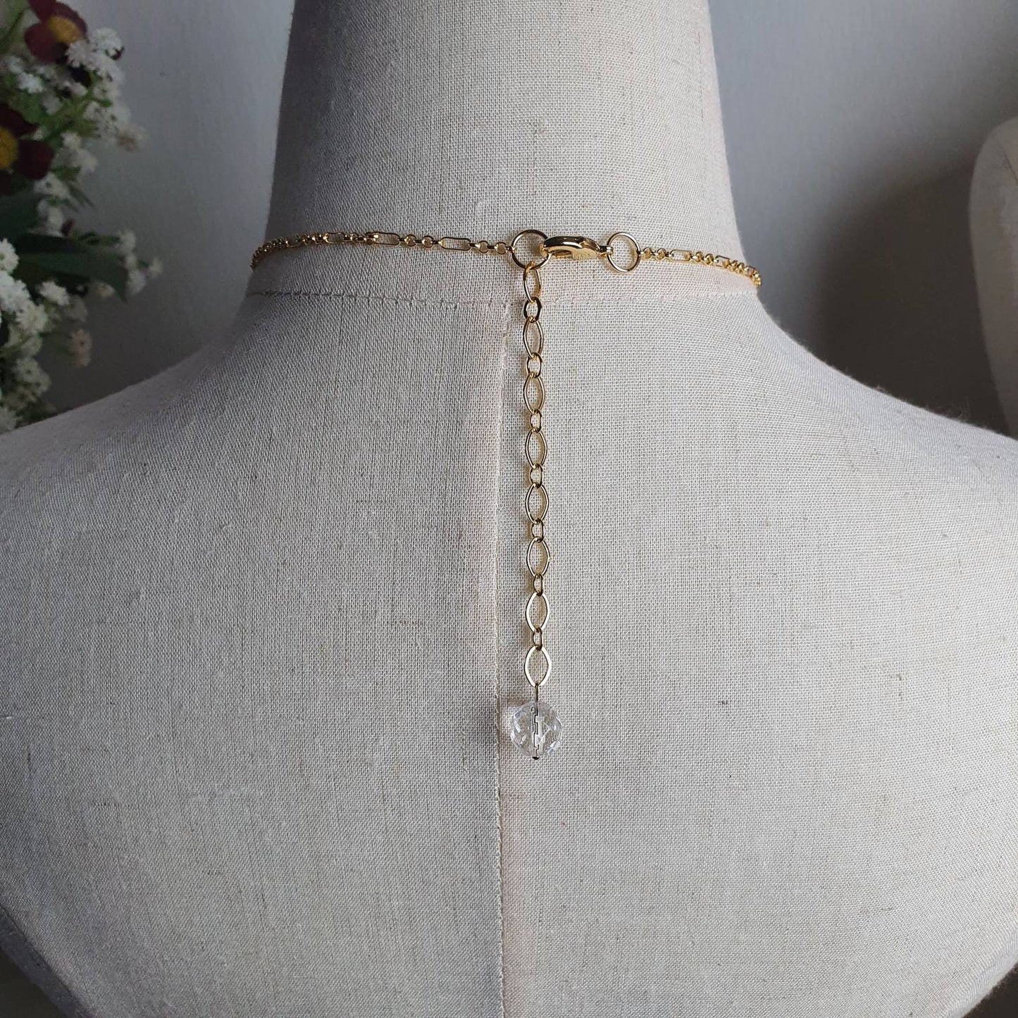 Handcrafted necklace with high quality natural Hemimorphite (B)