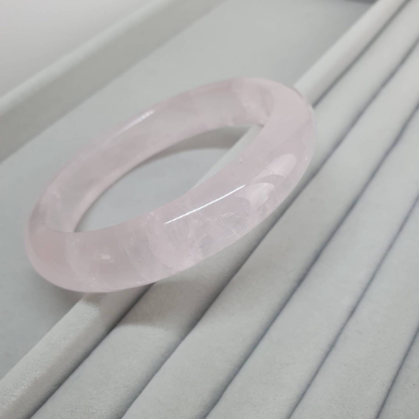 Beautiful Natural Rose Quartz Bangle (A) 60mm