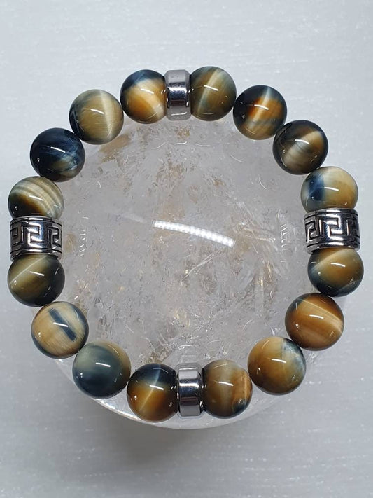 Handcrafted Unisex bracelet with good quality Dreamy Tiger Eye (12mm)