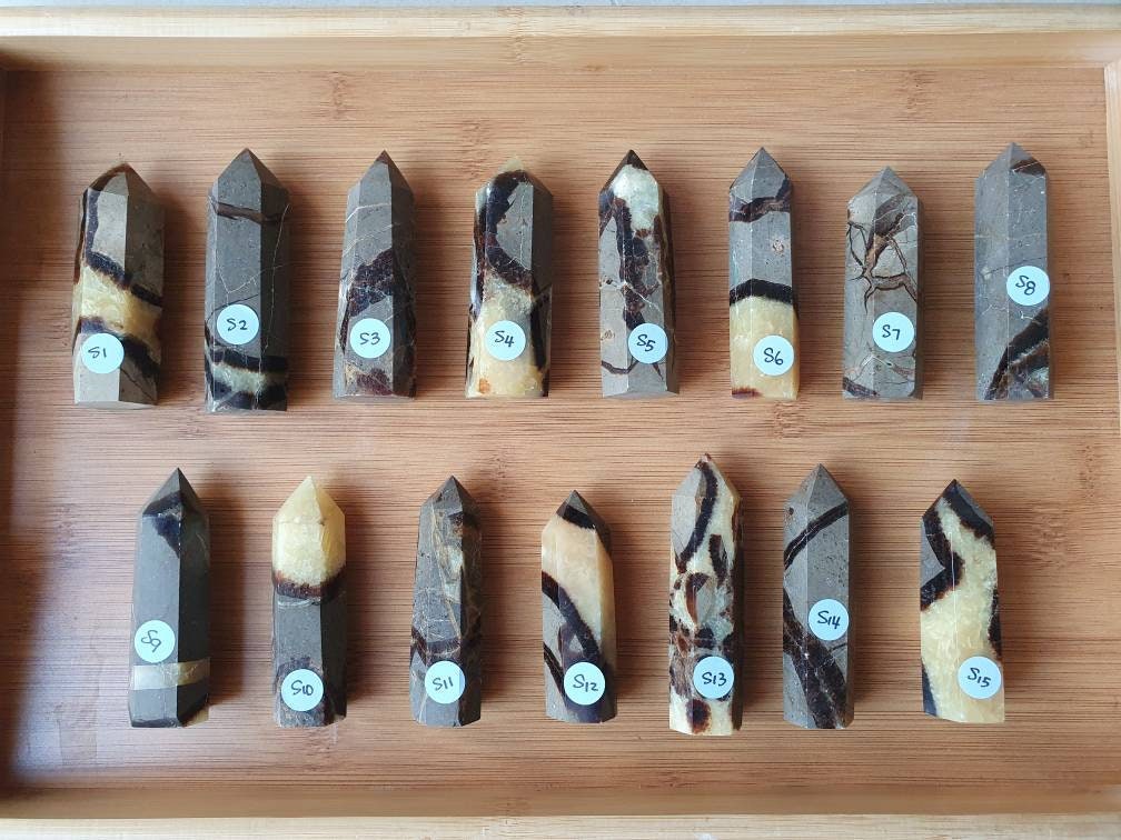 Natural Septarian Crystal Tower