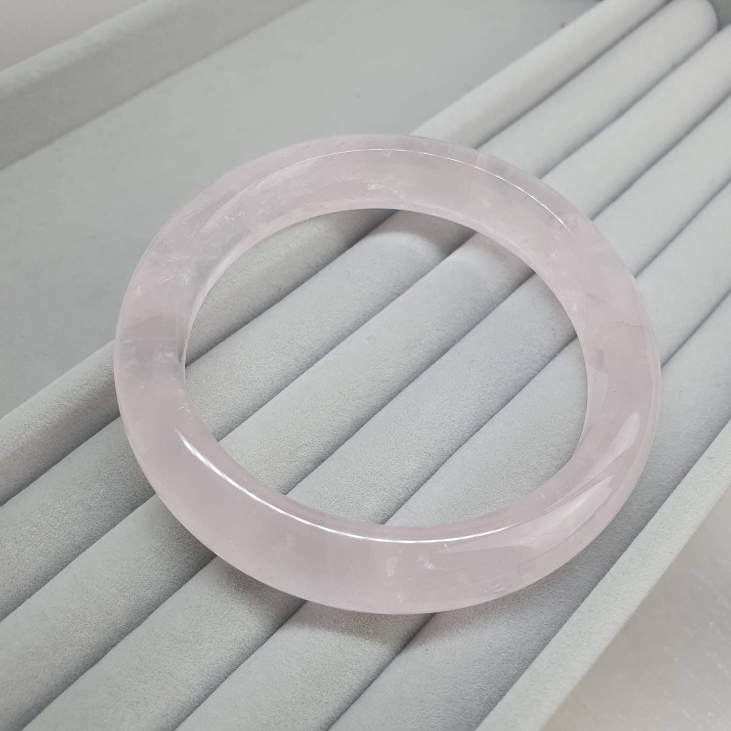 Beautiful Natural Rose Quartz Bangle (A) 60mm
