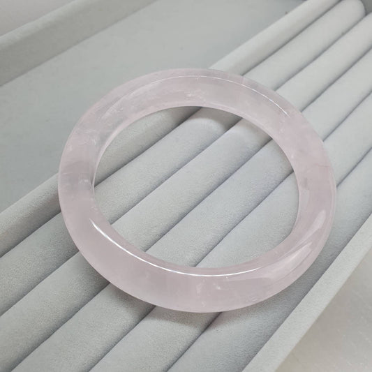 Beautiful Natural Rose Quartz Bangle (A) 60mm