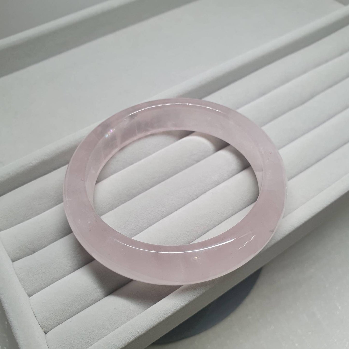Beautiful Natural Rose Quartz Bangle (B) 60mm
