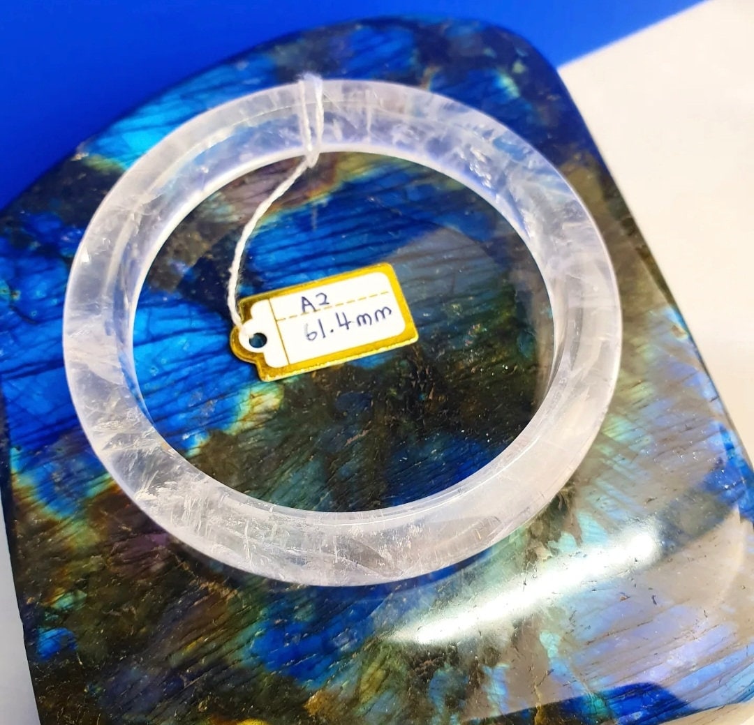 Clear Quartz Bangle A2- 61.4mm