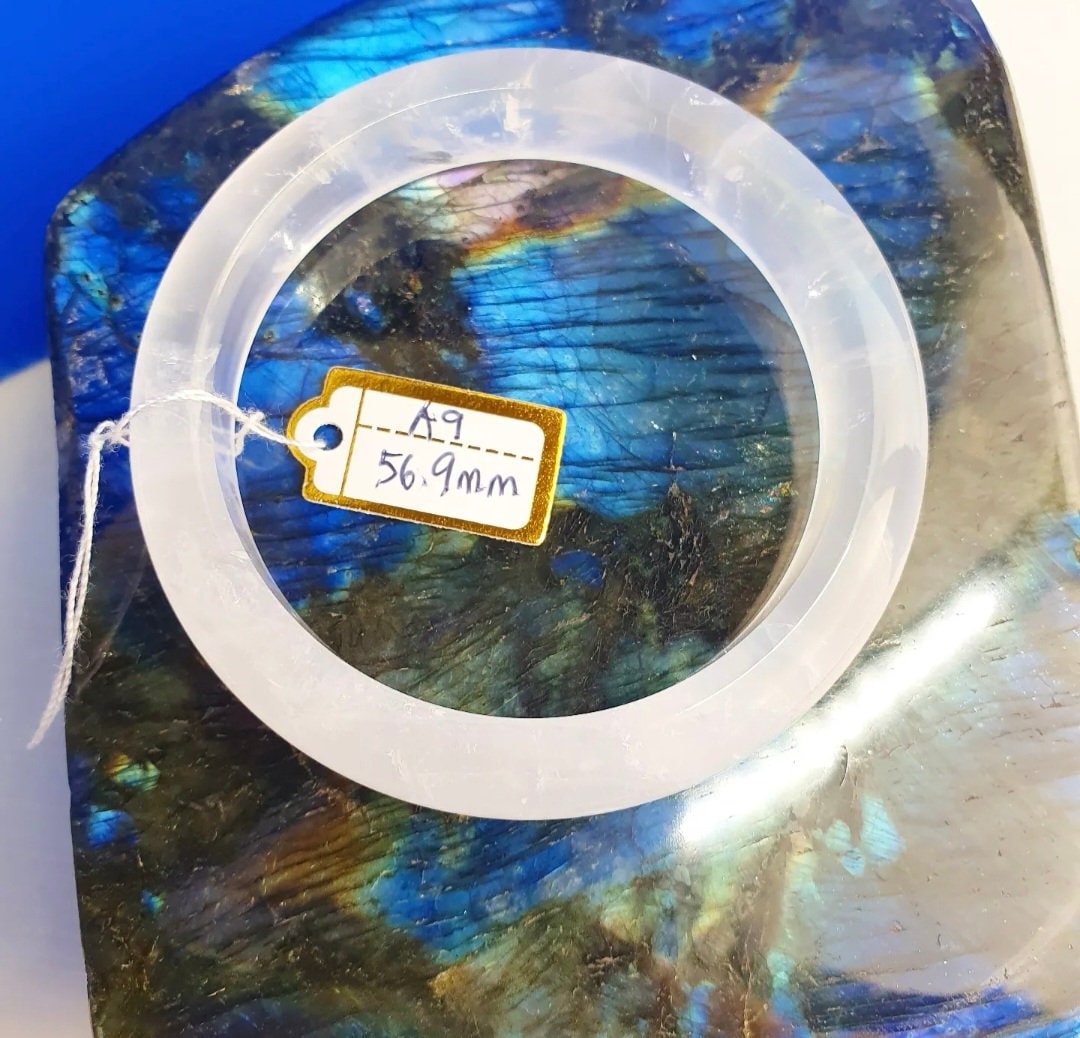 Clear Quartz Bangle A9 - 56.9mm