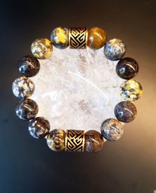 Handcrafted unisex bracelet with good quality Marine Agate